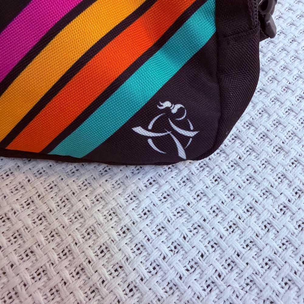 BOCO Gear Waist Pack Women OS Black Retro Rainbow Stripe Sporty Belt Bag Fanny - Picture 4 of 12